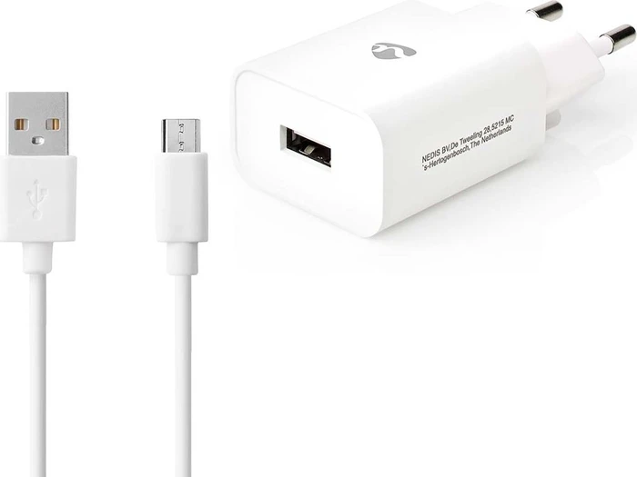 Nedis 10.5W USB-Universal-Ladegerät inkl. Micro-USB-Kabel schwarz
