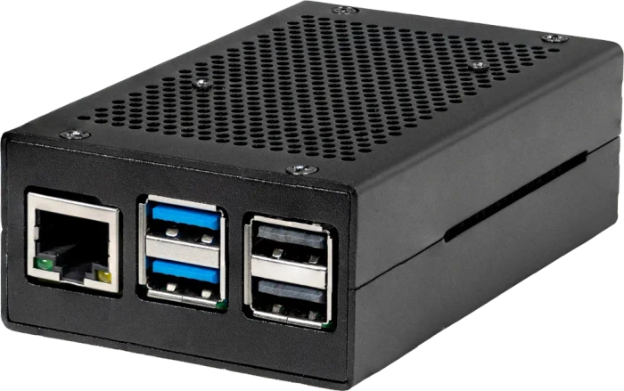 Joy-iT Aluminiumgehäuse für Raspberry Pi 5, schwarz