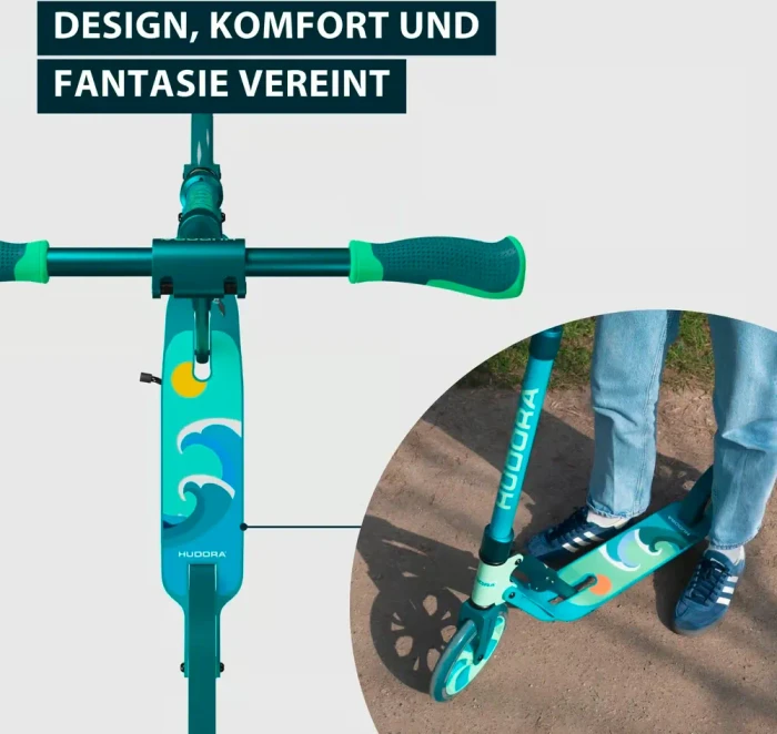 Hudora Big Wheel 205 Advanced Daydream Edition Scooter waves