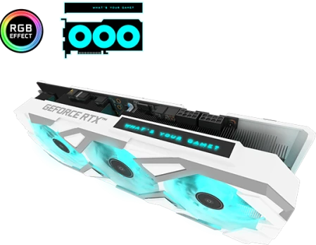 KFA2 GeForce RTX 3080 EX Gamer White (1-Click OC) LHR, 10GB GDDR6X, HDMI, 3x DP