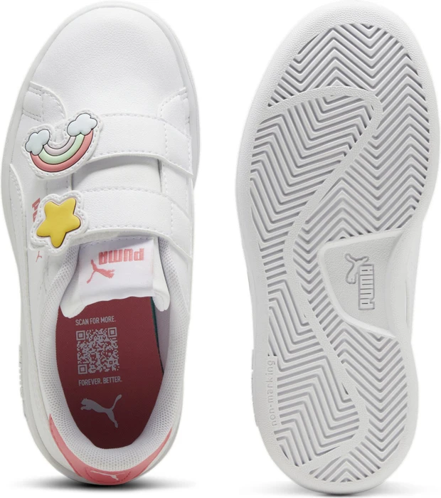 Puma Smash 3.0 Badges puma white/passionfruit (Junior)