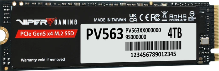 Patriot Viper PV563 Gen5 4TB, M.2 2280 / M-Key / PCIe 5.0 x4, Heatspreader