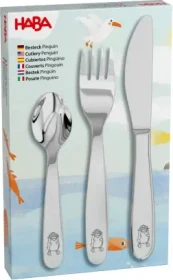 HABA Pinguin Kinderbesteck-Set, 3-tlg.
