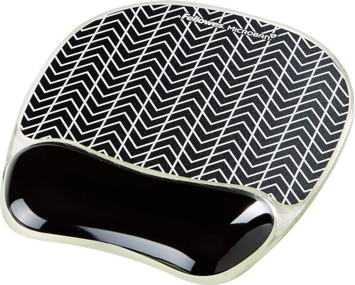 Fellowes Photo Gel Handgelenkauflage mit Mauspad, Zick-Zack