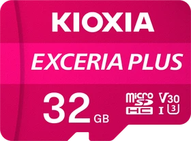 KIOXIA EXCERIA PLUS R98/W65 32GB Kit, UHS-I U3, A1, Class 10