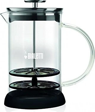 Bialetti Glas Cappuccinatore manueller Milchaufschäumer