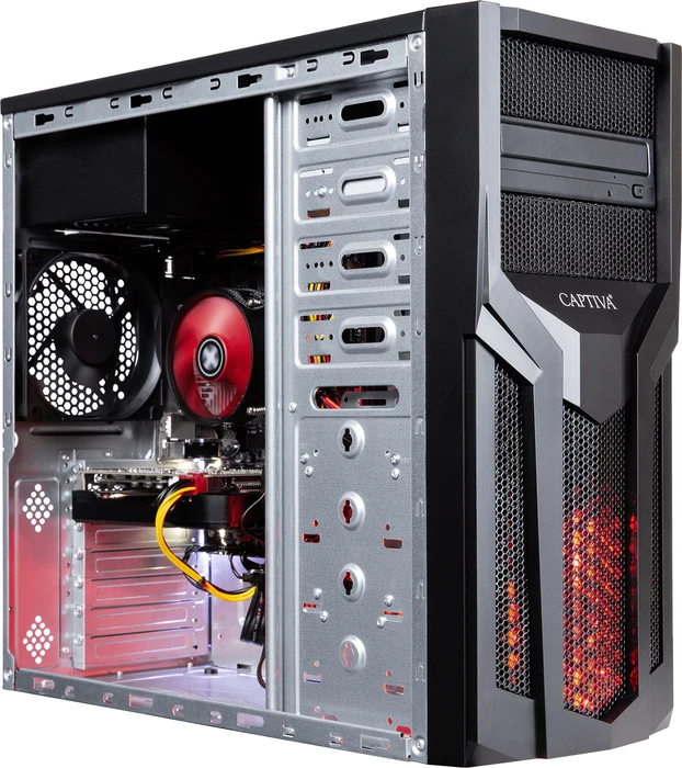 Captiva Highend Gaming R55-600, Ryzen 5 2600, 16GB RAM, 240GB SSD, 1TB HDD, Radeon RX 580