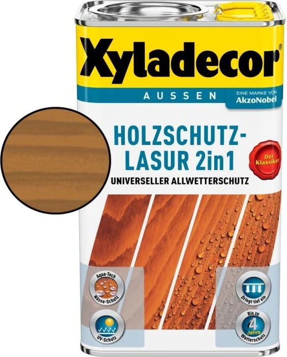 Xyladecor Holzschutz-Lasur eiche hell, 4l