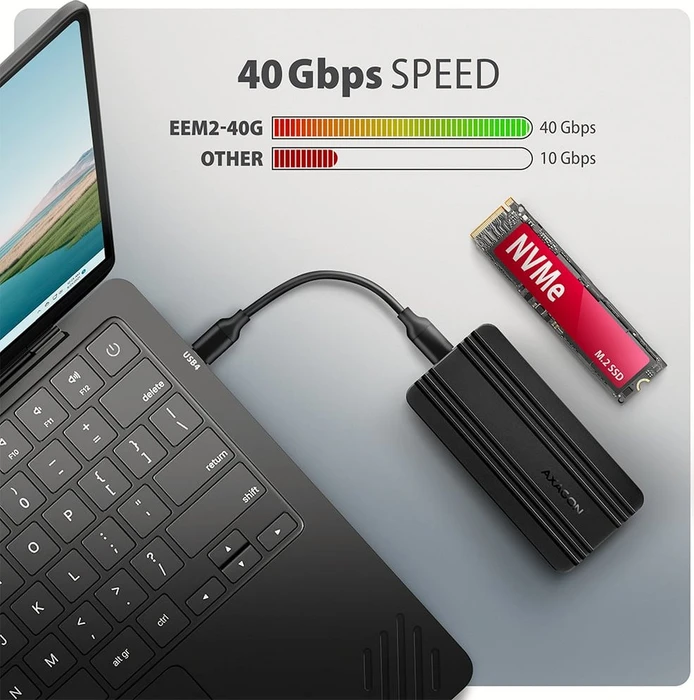 Axagon M.2 Festplattengehäuse, M.2 PCIe, USB4