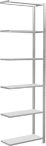 Schulte Lagertechnik Multiplus 150 Anbauregal 75x250x30cm lichtgrau