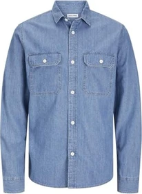 Jack & Jones Comfort Fit Jeans Hemd langarm light blue denim (Herren)