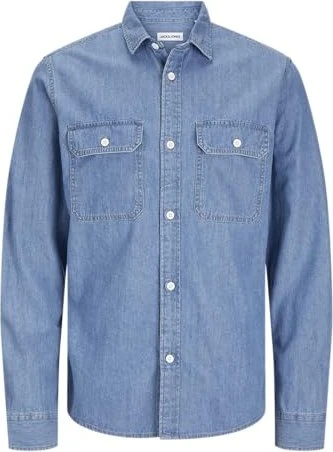 Jack & Jones Comfort Fit Jeans Hemd langarm light blue denim (Herren)