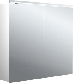 Emco Pure 2 Classic LED-Lichtspiegelschrank 80cm, mit LED-Aufsatzleuchte, 2 Türen