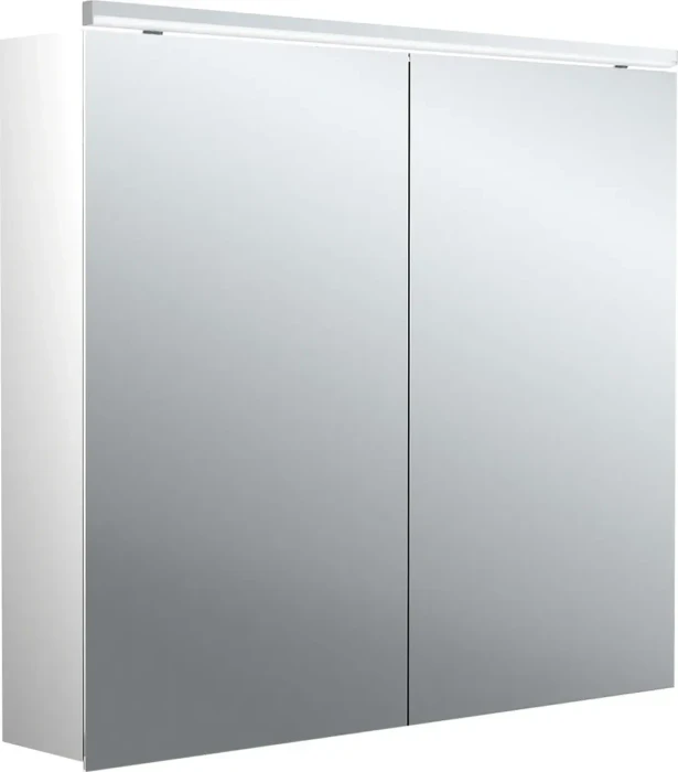 Emco Pure 2 Classic LED-Lichtspiegelschrank 80cm, mit LED-Aufsatzleuchte, 2 Türen