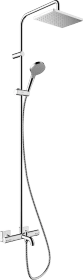 Hansgrohe Vernis Shape Showerpipe 230 1jet mit Wannenthermostat Duschsystem chrom