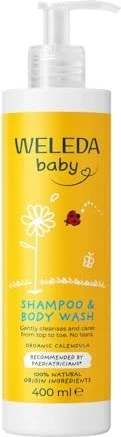 Weleda Calendula Baby Waschlotion & Shampoo, 400ml