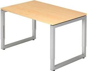 Hammerbacher Ergonomic Plus R-Serie RS12/3/S Schreibtisch 120x80cm Ahorn/silber