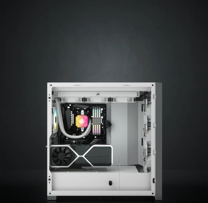 Corsair 5000D Airflow, weiß, Glasfenster