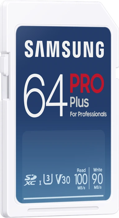 Samsung PRO Plus for Professionals R100/W90 64GB, UHS-I U3, Class 10