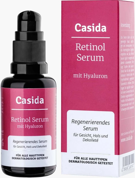 Casida Retinol Serum mit Hyaluron, 30ml
