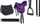 HKM Shettysattel-Set für Stehpferd violett