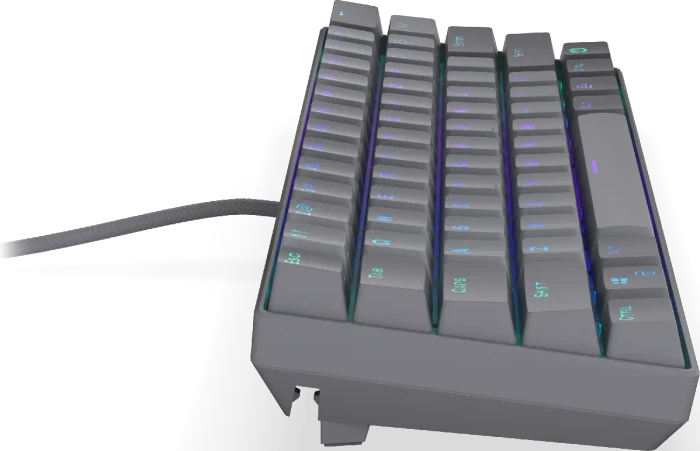 Endorfy Thock V2 Compact, PBT, grau, LEDs RGB, hot-swap, Endorfy RED, USB, US