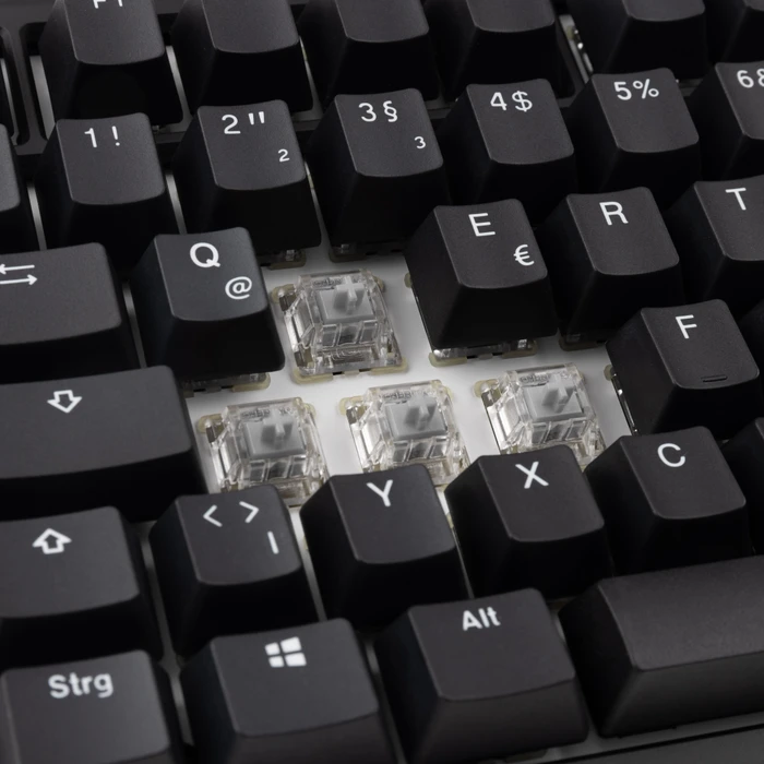 Ducky Tinker 75, schwarz/weiß, MX SPEED RGB Silver, USB, DE