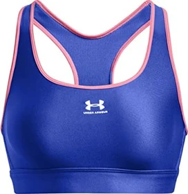 Under Armour HeatGear Armour Mid Sport-BH versa blue/pink punk (Damen)