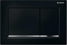 Geberit Omega30 Betätigungsplatte schwarz/glanzverchromt/schwarz