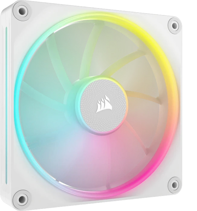 Corsair iCUE LX140 RGB Fan Starter Kit, weiß, LED-Steuerung, 140mm, 2er-Pack