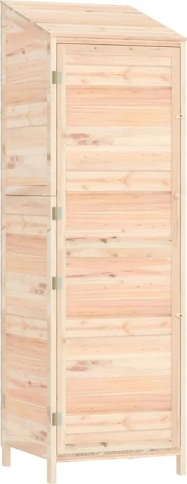 vidaXL Massivholz Geräteschrank 55x174cm natur
