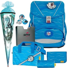 DerDieDas ErgoFlex Buttons Polar Schultaschen-Set, 5-tlg.