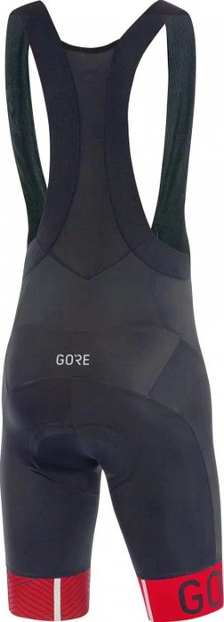 Gore Wear C5 Optiline Bib Shorts+ Fahrradhose kurz schwarz/rot (Herren)
