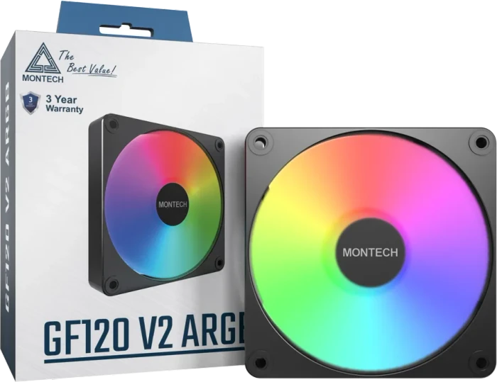 Montech GF120 V2 ARGB, schwarz, 120mm