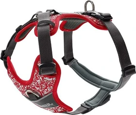Hunter Geschirr Divo, S-M, grau/rot