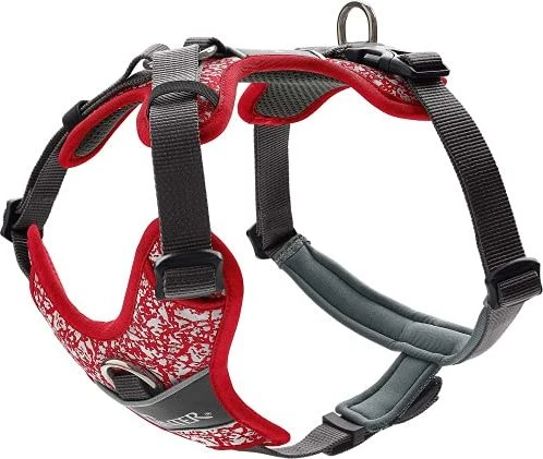 Hunter Geschirr Divo, S-M, grau/rot