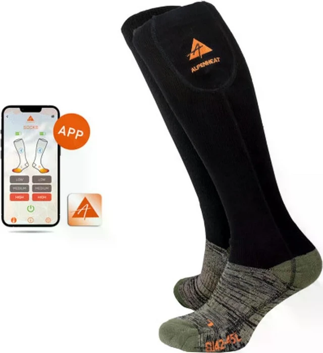 Alpenheat Fire-Socks Skisocken schwarz/grün/grau