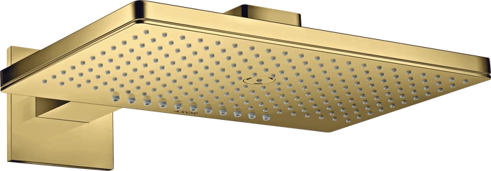 Hansgrohe Axor ShowerSolutions Kopfbrause 460/300 2jet eckig mit Brausearm polished goldoptik