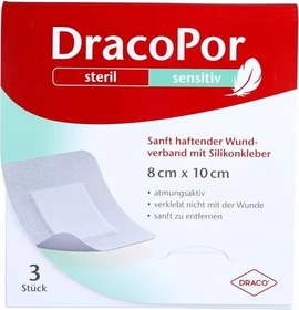 Dr. Ausbüttel DracoPor Sensitiv steriler Wundverband, 8 x 10cm, 3 Stück