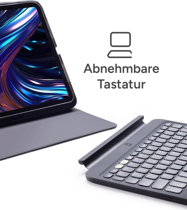 ZAGG Pro Keys 2 für iPad Air 11" (M4/M3/M2), grau/schwarz, DE