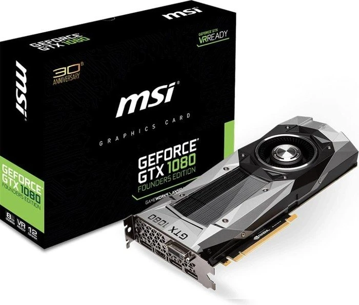 MSI GeForce GTX 1080 Founders Edition, 8GB GDDR5X, DVI, HDMI, 3x DP
