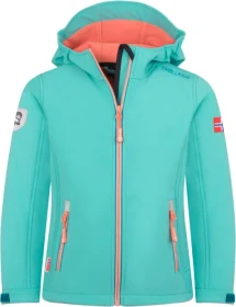 Trollkids Girls Trollfjord Funktionsjacke aqua haze (Junior)