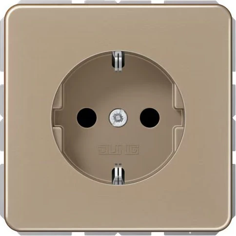 Jung Serie CD SCHUKO Steckdose Metall 16A 250V, gold-bronze