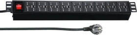 EFB Elektronik 19" Rackmount Aluminium Steckdosenleiste, 250V, schwarz, 3m