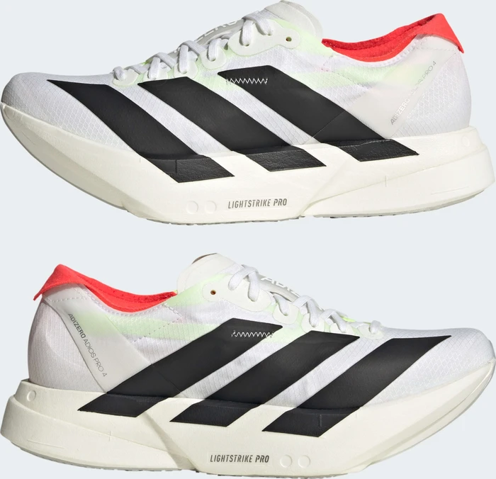 adidas Adizero Adios Pro 4 cloud white/core black/silver metallic (Damen)