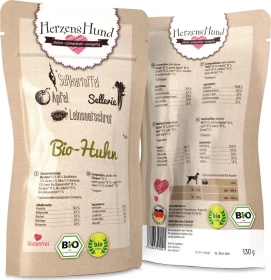 Herzens Hund Bio Huhn mit Bio Gemüse, 1.95kg (15x 130g)