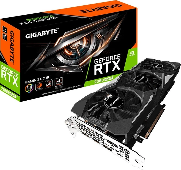 GIGABYTE GeForce RTX 2080 SUPER Gaming OC 8G (Rev. 1.0), 8GB GDDR6, HDMI, USB-C, 3x DP