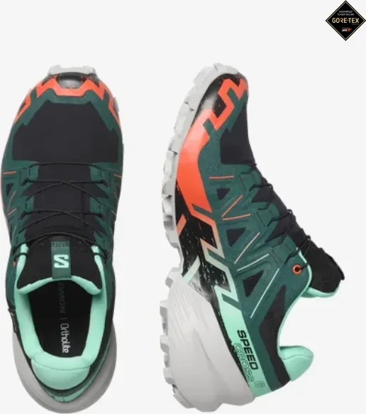 Salomon Speedcross 6 Gore-Tex black/electric green/cherry tomato (Damen)