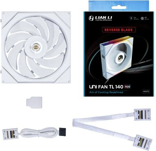 Lian Li Uni Fan TL 140 RGB Reverse Blade, weiß, 140mm