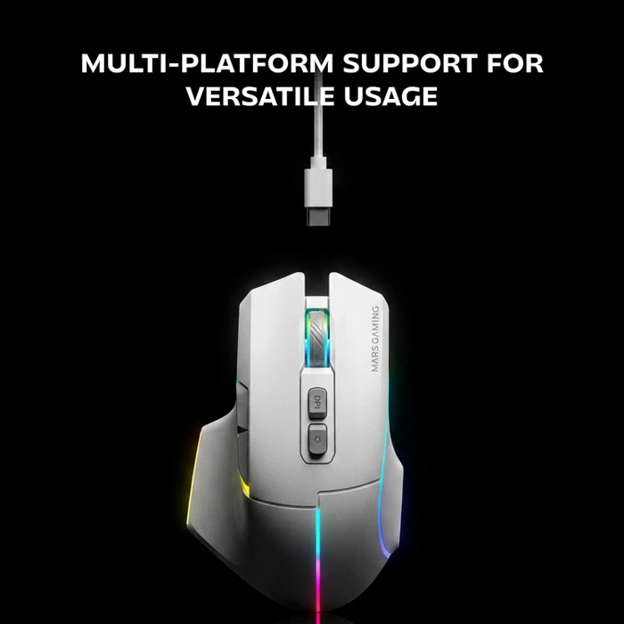Mars Gaming MMW-VECTOR Tri-Mode Wireless weiß, USB/Bluetooth